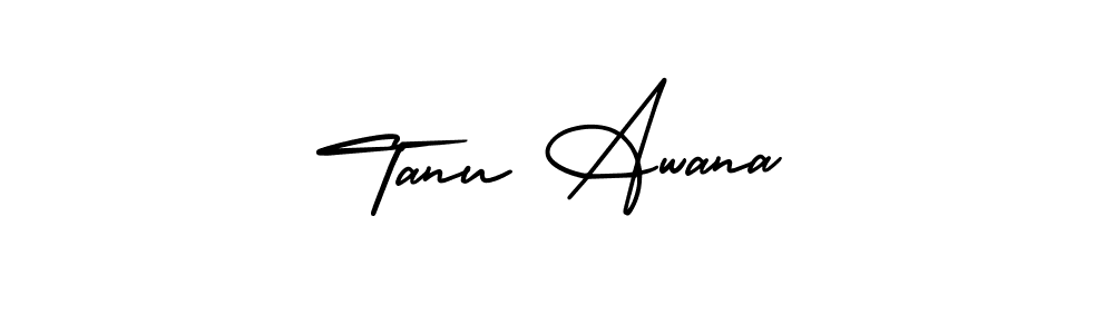 This is the best signature style for the Tanu Awana name. Also you like these signature font (AmerikaSignatureDemo-Regular). Mix name signature. Tanu Awana signature style 3 images and pictures png