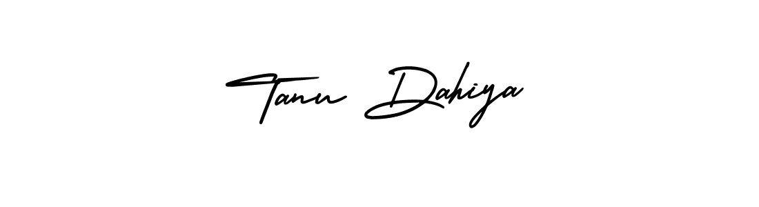 How to make Tanu Dahiya name signature. Use AmerikaSignatureDemo-Regular style for creating short signs online. This is the latest handwritten sign. Tanu Dahiya signature style 3 images and pictures png