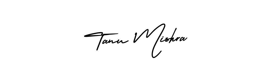 How to make Tanu Mishra name signature. Use AmerikaSignatureDemo-Regular style for creating short signs online. This is the latest handwritten sign. Tanu Mishra signature style 3 images and pictures png