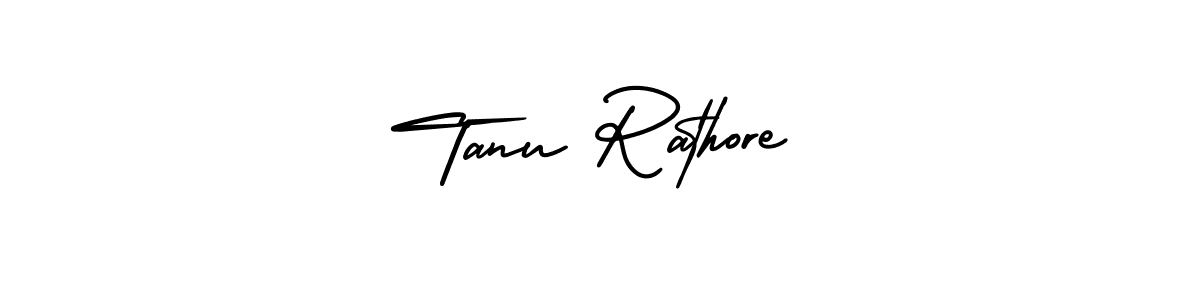 Tanu Rathore stylish signature style. Best Handwritten Sign (AmerikaSignatureDemo-Regular) for my name. Handwritten Signature Collection Ideas for my name Tanu Rathore. Tanu Rathore signature style 3 images and pictures png