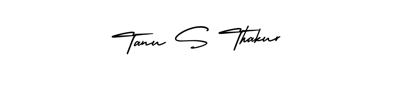 How to make Tanu S Thakur signature? AmerikaSignatureDemo-Regular is a professional autograph style. Create handwritten signature for Tanu S Thakur name. Tanu S Thakur signature style 3 images and pictures png