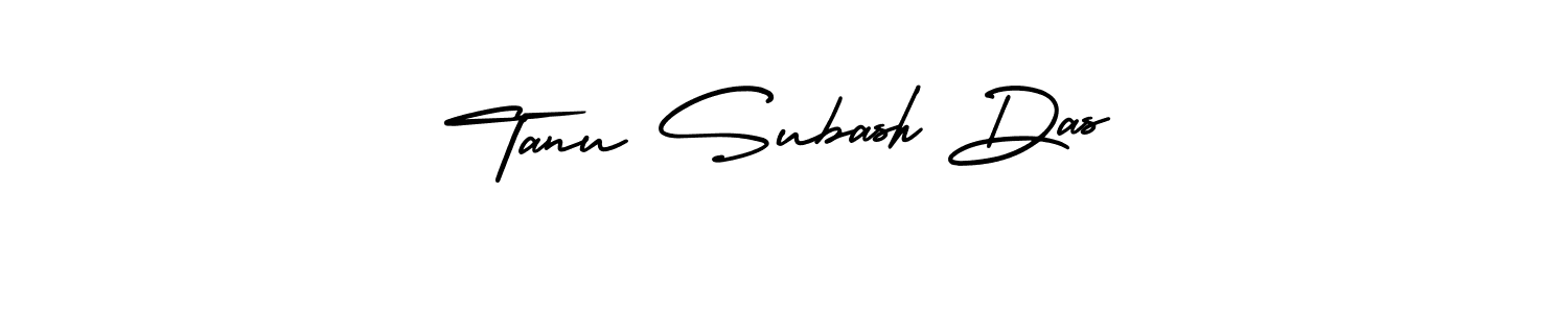 Make a short Tanu Subash Das signature style. Manage your documents anywhere anytime using AmerikaSignatureDemo-Regular. Create and add eSignatures, submit forms, share and send files easily. Tanu Subash Das signature style 3 images and pictures png