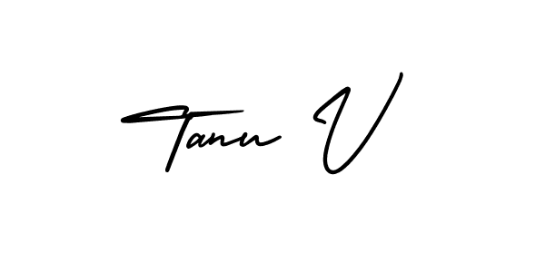 This is the best signature style for the Tanu V name. Also you like these signature font (AmerikaSignatureDemo-Regular). Mix name signature. Tanu V signature style 3 images and pictures png