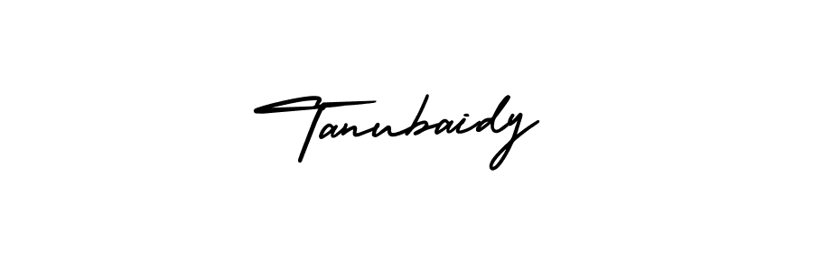 How to Draw Tanubaidy signature style? AmerikaSignatureDemo-Regular is a latest design signature styles for name Tanubaidy. Tanubaidy signature style 3 images and pictures png