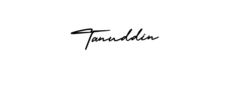You should practise on your own different ways (AmerikaSignatureDemo-Regular) to write your name (Tanuddin) in signature. don't let someone else do it for you. Tanuddin signature style 3 images and pictures png