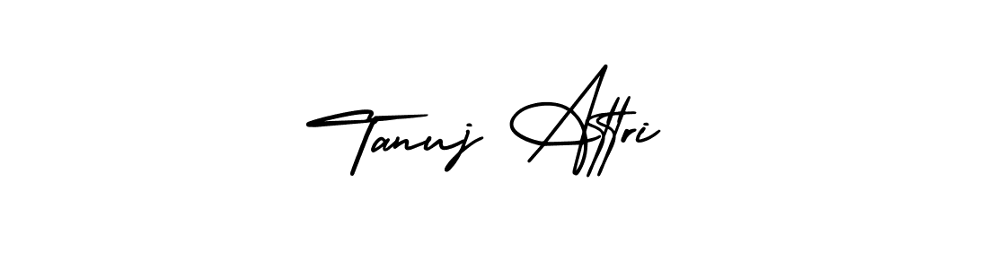 How to make Tanuj Attri name signature. Use AmerikaSignatureDemo-Regular style for creating short signs online. This is the latest handwritten sign. Tanuj Attri signature style 3 images and pictures png