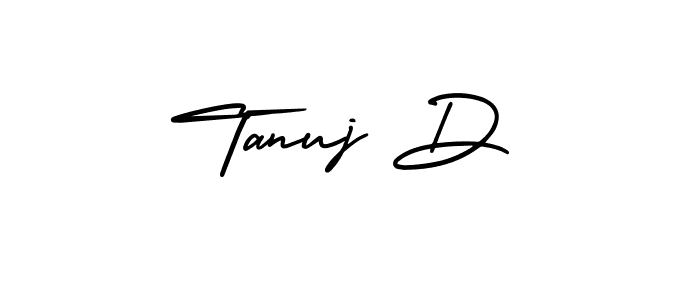 How to make Tanuj D signature? AmerikaSignatureDemo-Regular is a professional autograph style. Create handwritten signature for Tanuj D name. Tanuj D signature style 3 images and pictures png