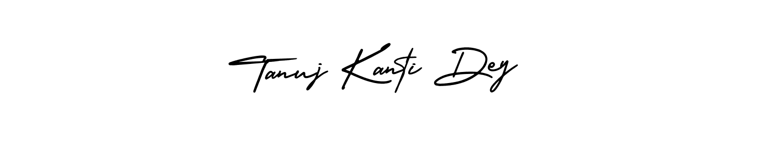 You should practise on your own different ways (AmerikaSignatureDemo-Regular) to write your name (Tanuj Kanti Dey) in signature. don't let someone else do it for you. Tanuj Kanti Dey signature style 3 images and pictures png