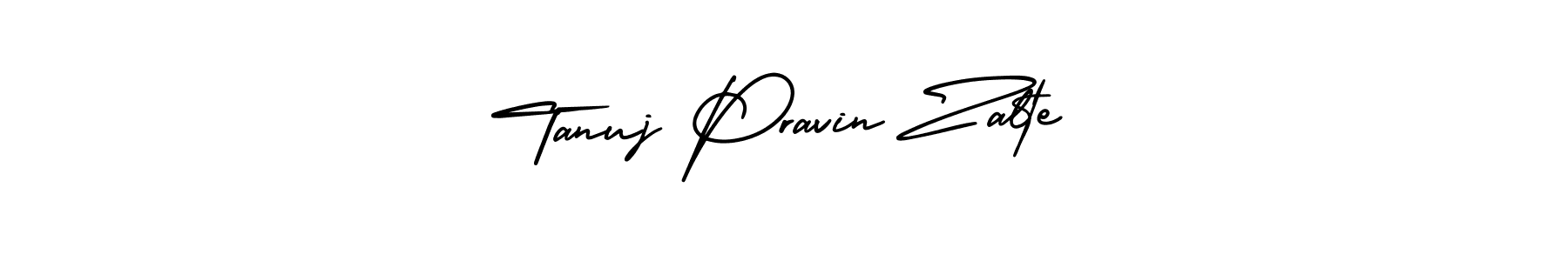 Make a beautiful signature design for name Tanuj Pravin Zalte. With this signature (AmerikaSignatureDemo-Regular) style, you can create a handwritten signature for free. Tanuj Pravin Zalte signature style 3 images and pictures png
