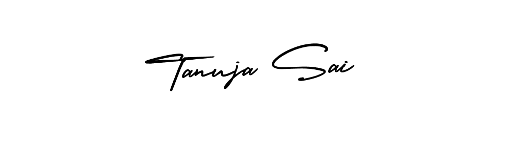 if you are searching for the best signature style for your name Tanuja Sai. so please give up your signature search. here we have designed multiple signature styles  using AmerikaSignatureDemo-Regular. Tanuja Sai signature style 3 images and pictures png