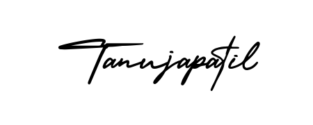 You should practise on your own different ways (AmerikaSignatureDemo-Regular) to write your name (Tanujapatil) in signature. Don't let someone else do it for you. Tanujapatil signature style 3 images and pictures png