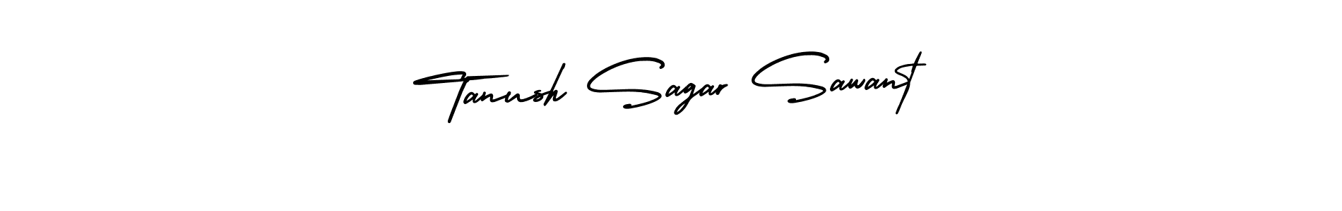 How to make Tanush Sagar Sawant signature? AmerikaSignatureDemo-Regular is a professional autograph style. Create handwritten signature for Tanush Sagar Sawant name. Tanush Sagar Sawant signature style 3 images and pictures png
