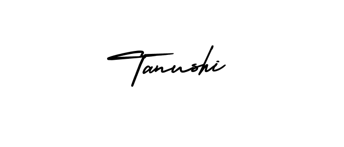 How to make Tanushi signature? AmerikaSignatureDemo-Regular is a professional autograph style. Create handwritten signature for Tanushi name. Tanushi signature style 3 images and pictures png