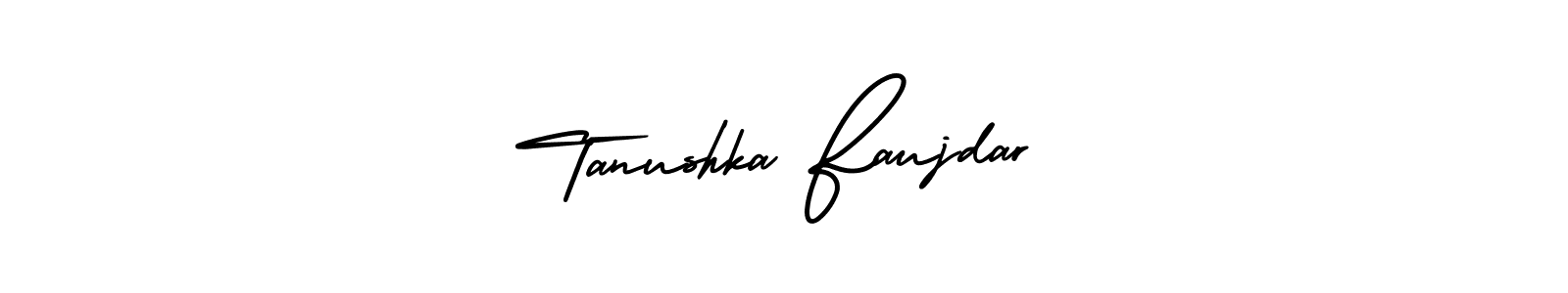 Also You can easily find your signature by using the search form. We will create Tanushka Faujdar name handwritten signature images for you free of cost using AmerikaSignatureDemo-Regular sign style. Tanushka Faujdar signature style 3 images and pictures png