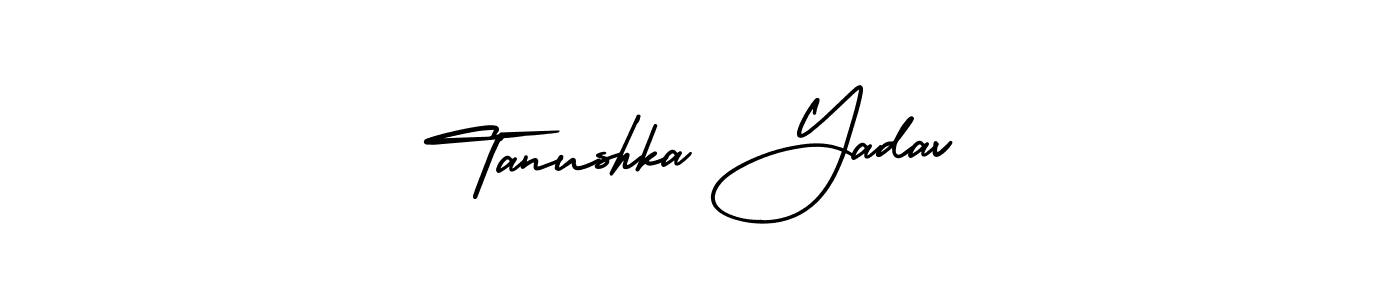 Tanushka Yadav stylish signature style. Best Handwritten Sign (AmerikaSignatureDemo-Regular) for my name. Handwritten Signature Collection Ideas for my name Tanushka Yadav. Tanushka Yadav signature style 3 images and pictures png