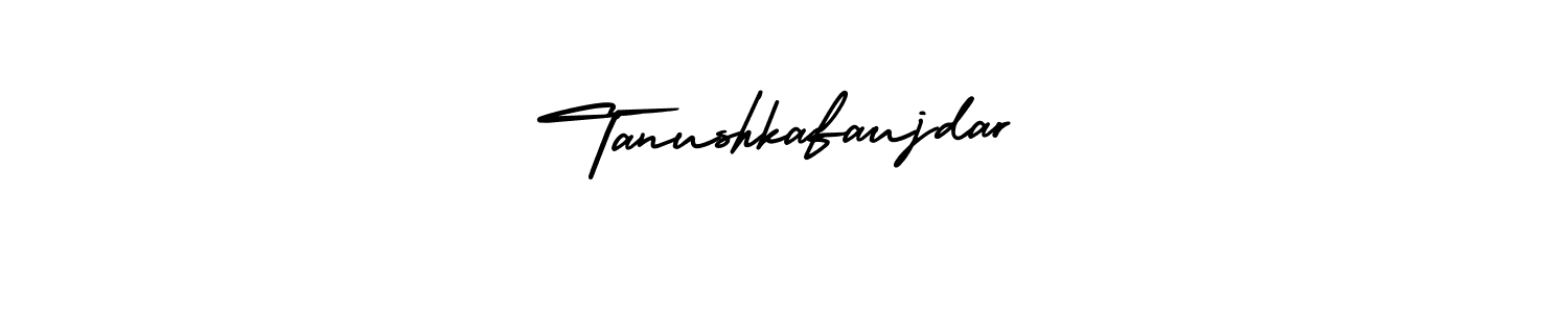 Tanushkafaujdar stylish signature style. Best Handwritten Sign (AmerikaSignatureDemo-Regular) for my name. Handwritten Signature Collection Ideas for my name Tanushkafaujdar. Tanushkafaujdar signature style 3 images and pictures png