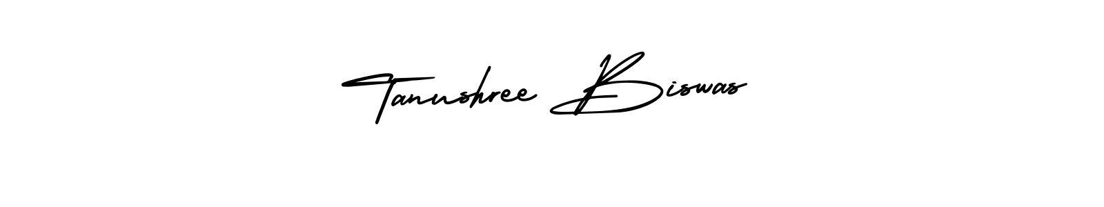How to make Tanushree Biswas signature? AmerikaSignatureDemo-Regular is a professional autograph style. Create handwritten signature for Tanushree Biswas name. Tanushree Biswas signature style 3 images and pictures png