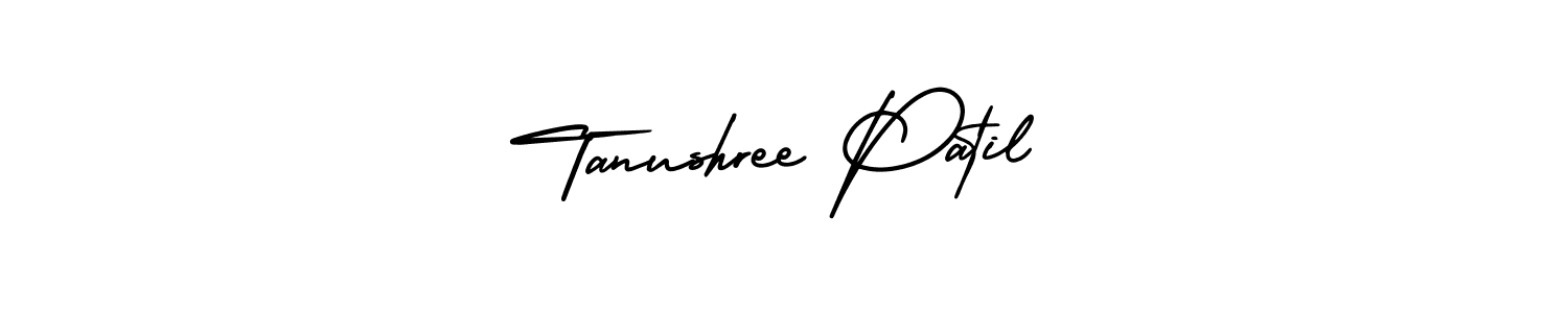 The best way (AmerikaSignatureDemo-Regular) to make a short signature is to pick only two or three words in your name. The name Tanushree Patil include a total of six letters. For converting this name. Tanushree Patil signature style 3 images and pictures png