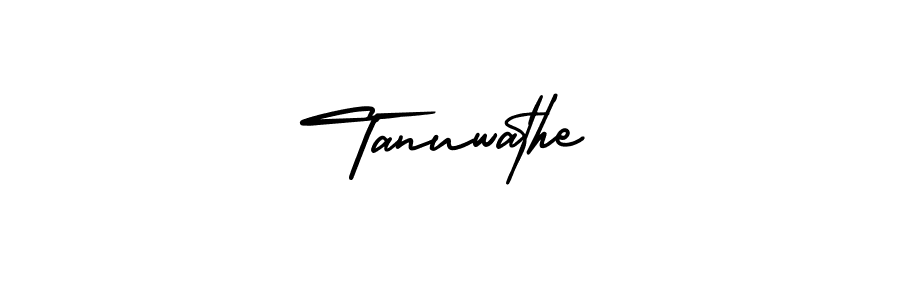 Tanuwathe stylish signature style. Best Handwritten Sign (AmerikaSignatureDemo-Regular) for my name. Handwritten Signature Collection Ideas for my name Tanuwathe. Tanuwathe signature style 3 images and pictures png