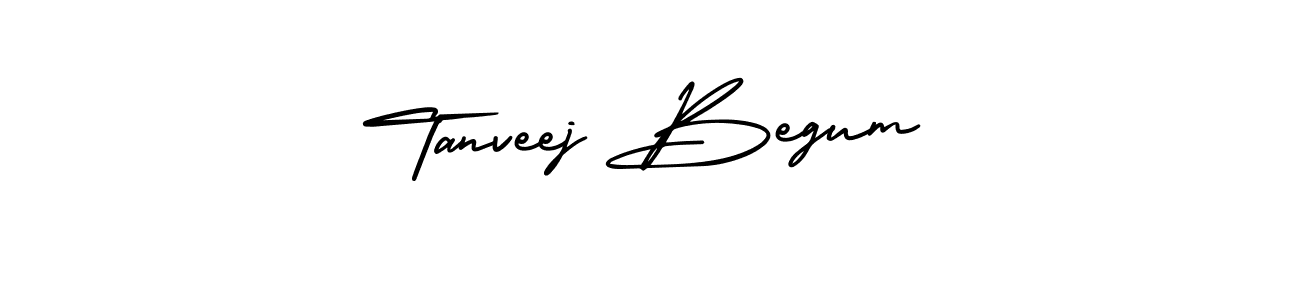 Use a signature maker to create a handwritten signature online. With this signature software, you can design (AmerikaSignatureDemo-Regular) your own signature for name Tanveej Begum. Tanveej Begum signature style 3 images and pictures png