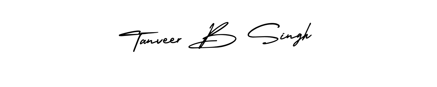 Use a signature maker to create a handwritten signature online. With this signature software, you can design (AmerikaSignatureDemo-Regular) your own signature for name Tanveer B Singh. Tanveer B Singh signature style 3 images and pictures png