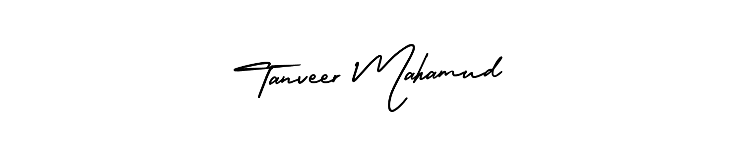 How to make Tanveer Mahamud name signature. Use AmerikaSignatureDemo-Regular style for creating short signs online. This is the latest handwritten sign. Tanveer Mahamud signature style 3 images and pictures png