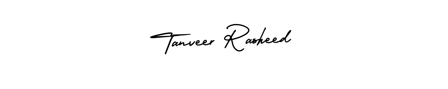 Make a beautiful signature design for name Tanveer Rasheed. With this signature (AmerikaSignatureDemo-Regular) style, you can create a handwritten signature for free. Tanveer Rasheed signature style 3 images and pictures png