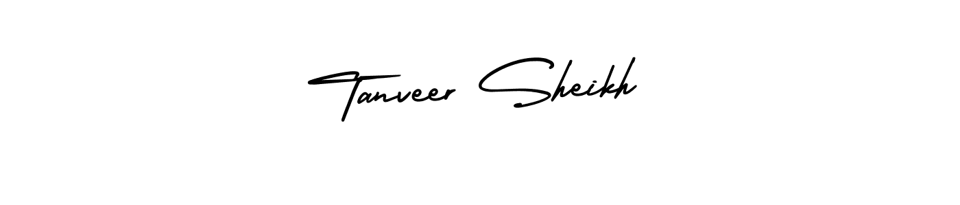 Tanveer Sheikh stylish signature style. Best Handwritten Sign (AmerikaSignatureDemo-Regular) for my name. Handwritten Signature Collection Ideas for my name Tanveer Sheikh. Tanveer Sheikh signature style 3 images and pictures png