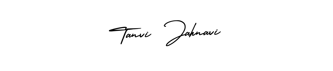 Make a beautiful signature design for name Tanvi  Jahnavi. With this signature (AmerikaSignatureDemo-Regular) style, you can create a handwritten signature for free. Tanvi  Jahnavi signature style 3 images and pictures png
