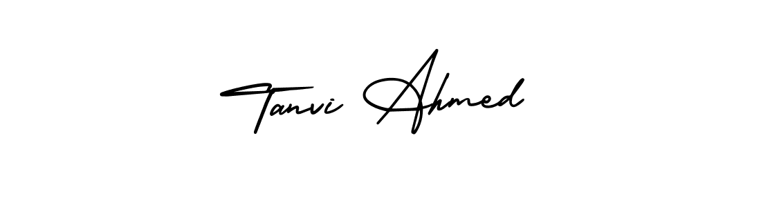 How to make Tanvi Ahmed name signature. Use AmerikaSignatureDemo-Regular style for creating short signs online. This is the latest handwritten sign. Tanvi Ahmed signature style 3 images and pictures png