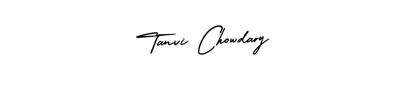 How to Draw Tanvi Chowdary signature style? AmerikaSignatureDemo-Regular is a latest design signature styles for name Tanvi Chowdary. Tanvi Chowdary signature style 3 images and pictures png