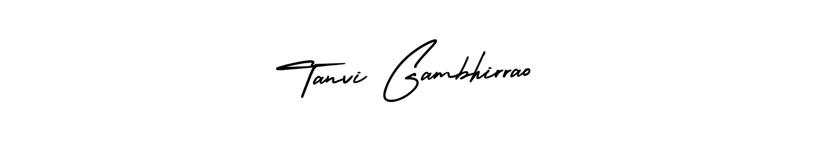 How to make Tanvi Gambhirrao signature? AmerikaSignatureDemo-Regular is a professional autograph style. Create handwritten signature for Tanvi Gambhirrao name. Tanvi Gambhirrao signature style 3 images and pictures png