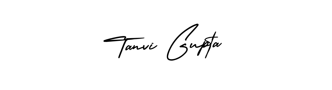 The best way (AmerikaSignatureDemo-Regular) to make a short signature is to pick only two or three words in your name. The name Tanvi Gupta include a total of six letters. For converting this name. Tanvi Gupta signature style 3 images and pictures png