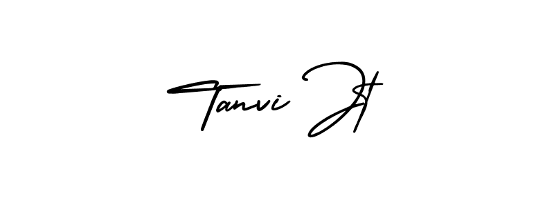 Make a short Tanvi Jt signature style. Manage your documents anywhere anytime using AmerikaSignatureDemo-Regular. Create and add eSignatures, submit forms, share and send files easily. Tanvi Jt signature style 3 images and pictures png