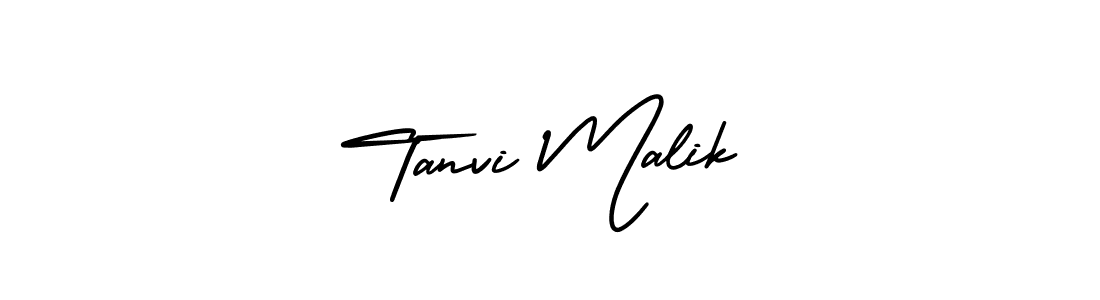 This is the best signature style for the Tanvi Malik name. Also you like these signature font (AmerikaSignatureDemo-Regular). Mix name signature. Tanvi Malik signature style 3 images and pictures png