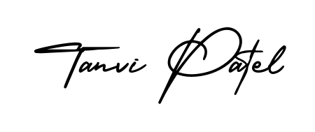 Express your personality with a custom Tanvi Patel signature crafted with AmerikaSignatureDemo-Regular typography. Free transparent PNG download available. Tanvi Patel signature style 3 images and pictures png