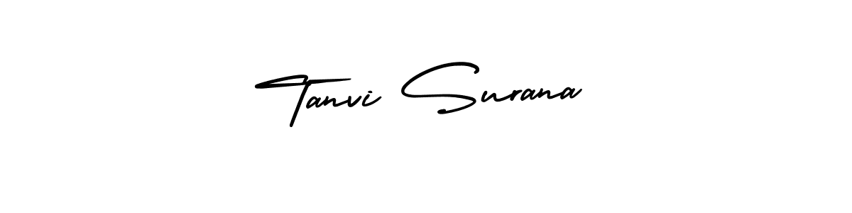 How to make Tanvi Surana signature? AmerikaSignatureDemo-Regular is a professional autograph style. Create handwritten signature for Tanvi Surana name. Tanvi Surana signature style 3 images and pictures png