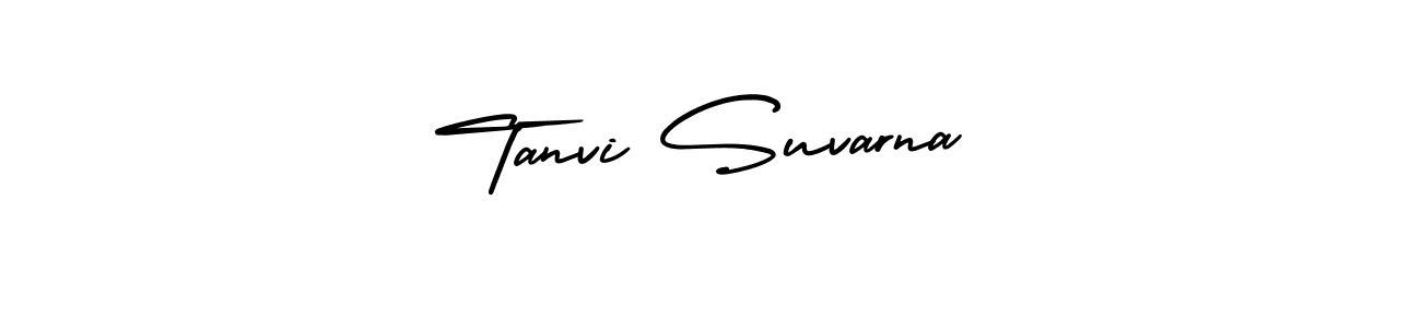 How to Draw Tanvi Suvarna signature style? AmerikaSignatureDemo-Regular is a latest design signature styles for name Tanvi Suvarna. Tanvi Suvarna signature style 3 images and pictures png