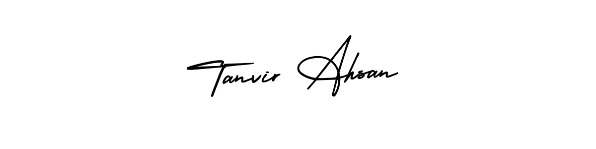 The best way (AmerikaSignatureDemo-Regular) to make a short signature is to pick only two or three words in your name. The name Tanvir Ahsan include a total of six letters. For converting this name. Tanvir Ahsan signature style 3 images and pictures png