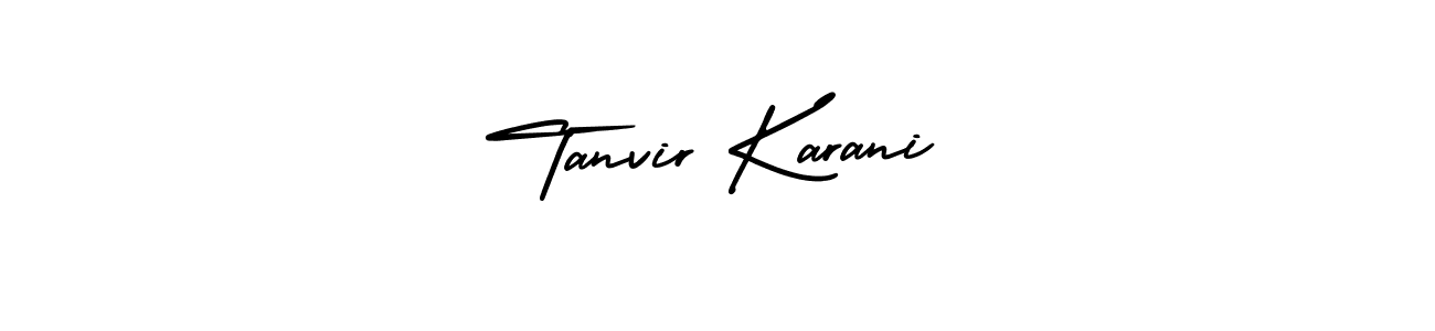 Similarly AmerikaSignatureDemo-Regular is the best handwritten signature design. Signature creator online .You can use it as an online autograph creator for name Tanvir Karani. Tanvir Karani signature style 3 images and pictures png