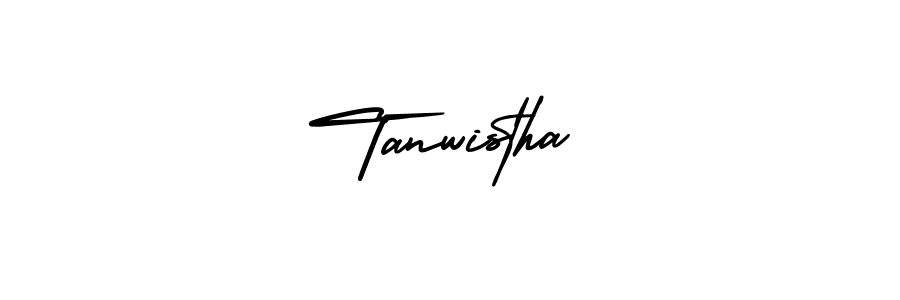 Design your own signature with our free online signature maker. With this signature software, you can create a handwritten (AmerikaSignatureDemo-Regular) signature for name Tanwistha. Tanwistha signature style 3 images and pictures png