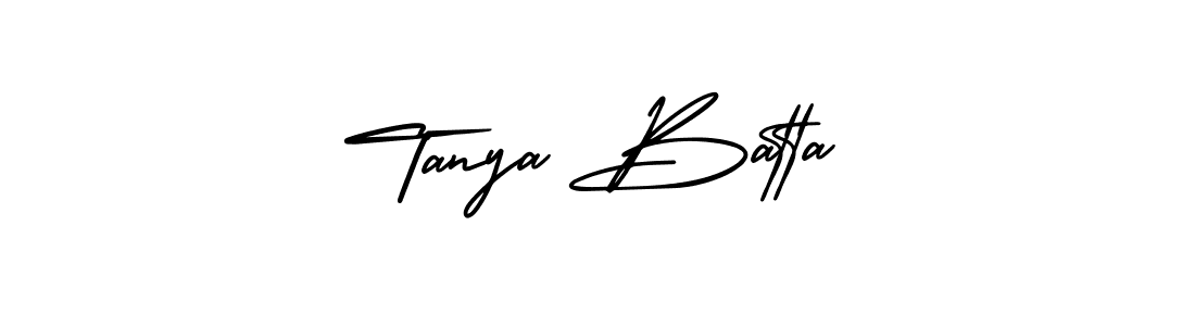 How to Draw Tanya Batta signature style? AmerikaSignatureDemo-Regular is a latest design signature styles for name Tanya Batta. Tanya Batta signature style 3 images and pictures png