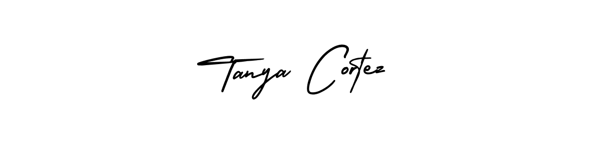 Tanya Cortez stylish signature style. Best Handwritten Sign (AmerikaSignatureDemo-Regular) for my name. Handwritten Signature Collection Ideas for my name Tanya Cortez. Tanya Cortez signature style 3 images and pictures png