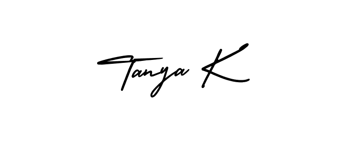 Create a beautiful signature design for name Tanya K. With this signature (AmerikaSignatureDemo-Regular) fonts, you can make a handwritten signature for free. Tanya K signature style 3 images and pictures png