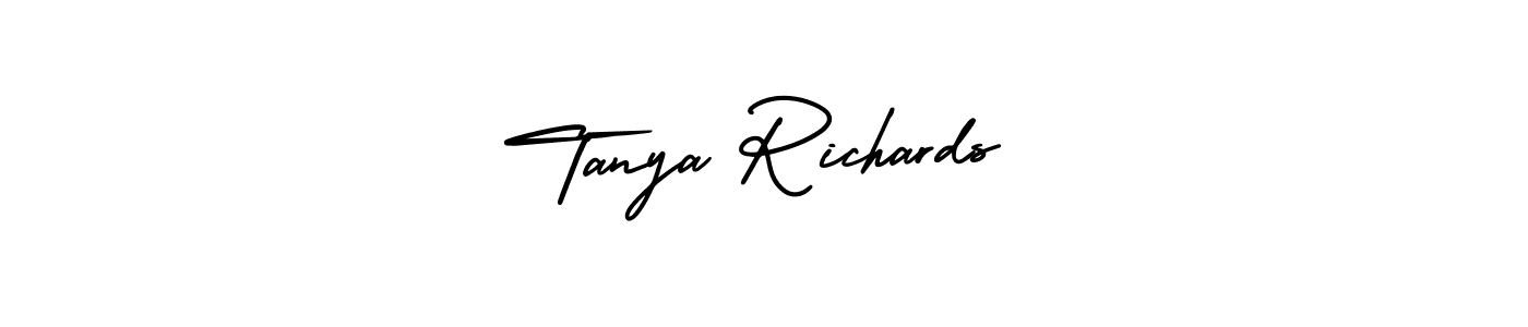 How to make Tanya Richards name signature. Use AmerikaSignatureDemo-Regular style for creating short signs online. This is the latest handwritten sign. Tanya Richards signature style 3 images and pictures png