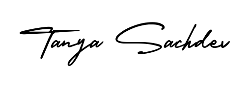 You can use this online signature creator to create a handwritten signature for the name Tanya Sachdev. This is the best online autograph maker. Tanya Sachdev signature style 3 images and pictures png