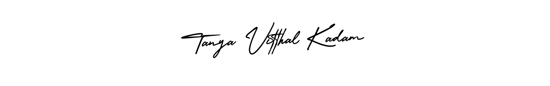 How to Draw Tanya Vitthal Kadam signature style? AmerikaSignatureDemo-Regular is a latest design signature styles for name Tanya Vitthal Kadam. Tanya Vitthal Kadam signature style 3 images and pictures png