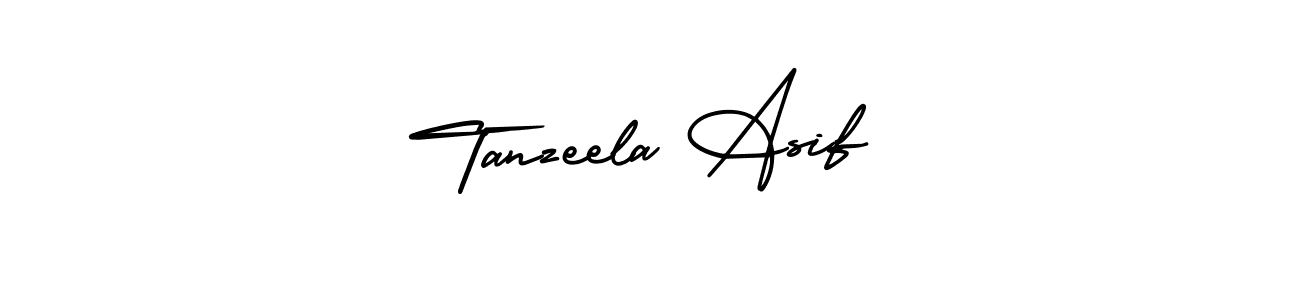 Tanzeela Asif stylish signature style. Best Handwritten Sign (AmerikaSignatureDemo-Regular) for my name. Handwritten Signature Collection Ideas for my name Tanzeela Asif. Tanzeela Asif signature style 3 images and pictures png