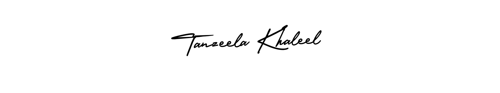 Also You can easily find your signature by using the search form. We will create Tanzeela Khaleel name handwritten signature images for you free of cost using AmerikaSignatureDemo-Regular sign style. Tanzeela Khaleel signature style 3 images and pictures png