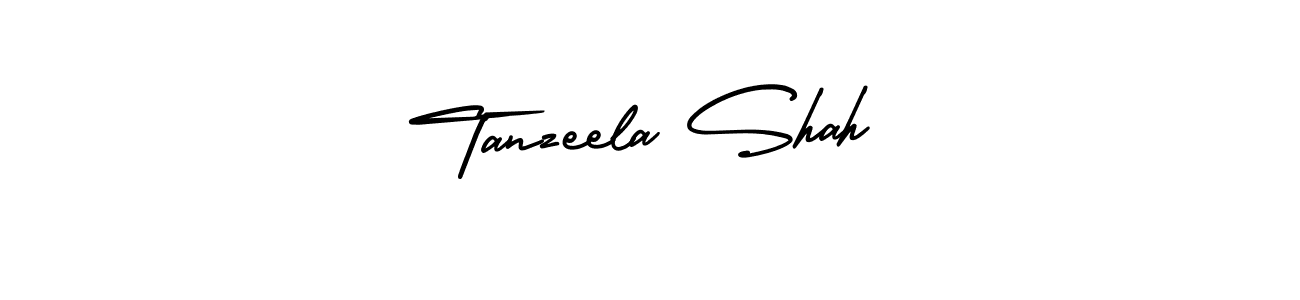 How to make Tanzeela Shah name signature. Use AmerikaSignatureDemo-Regular style for creating short signs online. This is the latest handwritten sign. Tanzeela Shah signature style 3 images and pictures png